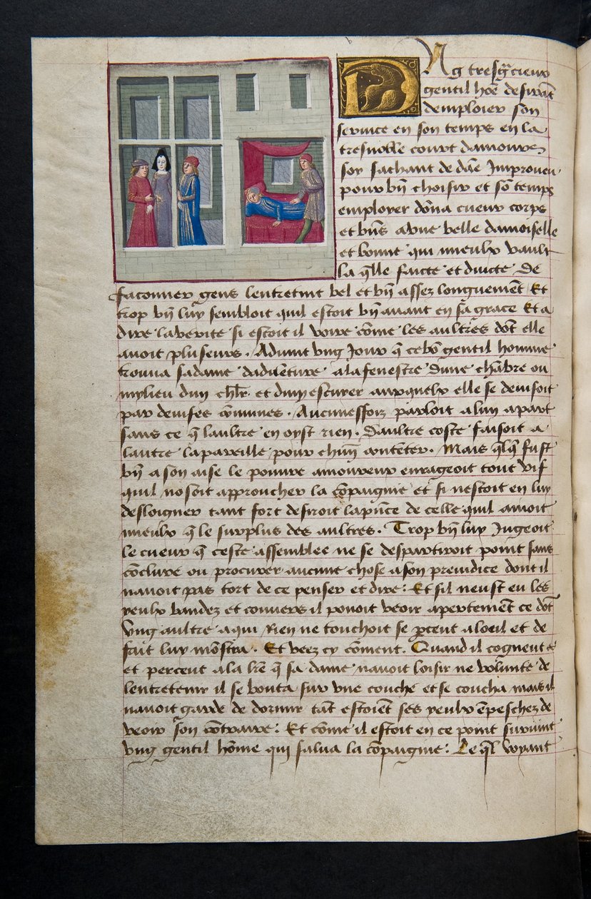 Seite aus Cent Nouvelles Nouvelles, ca. 1461-62 von French School