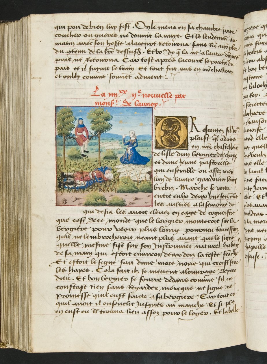 Seite aus Cent Nouvelles Nouvelles, c.1461-62 von French School