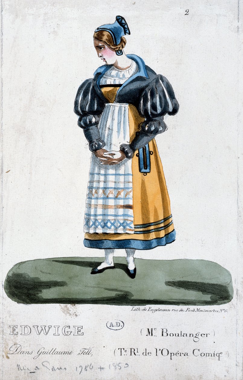 Madame Boulanger in der Rolle der Edwige in der Oper Guillaume Tell von Rossini von French School