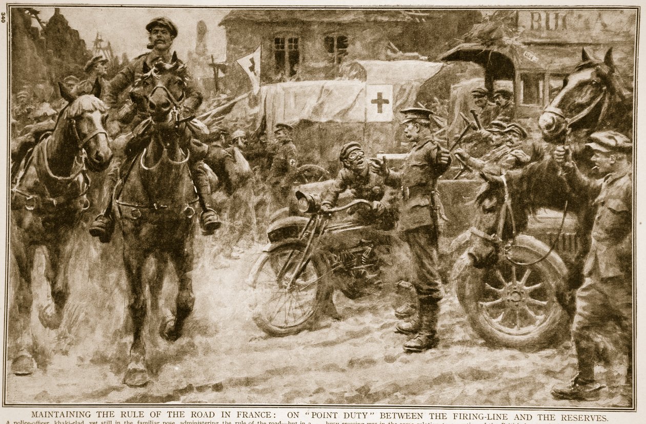 Aufrechterhaltung der Straßenverkehrsordnung in Frankreich: im Dienst zwischen der Frontlinie und den Reserven, 1914-19 von French School