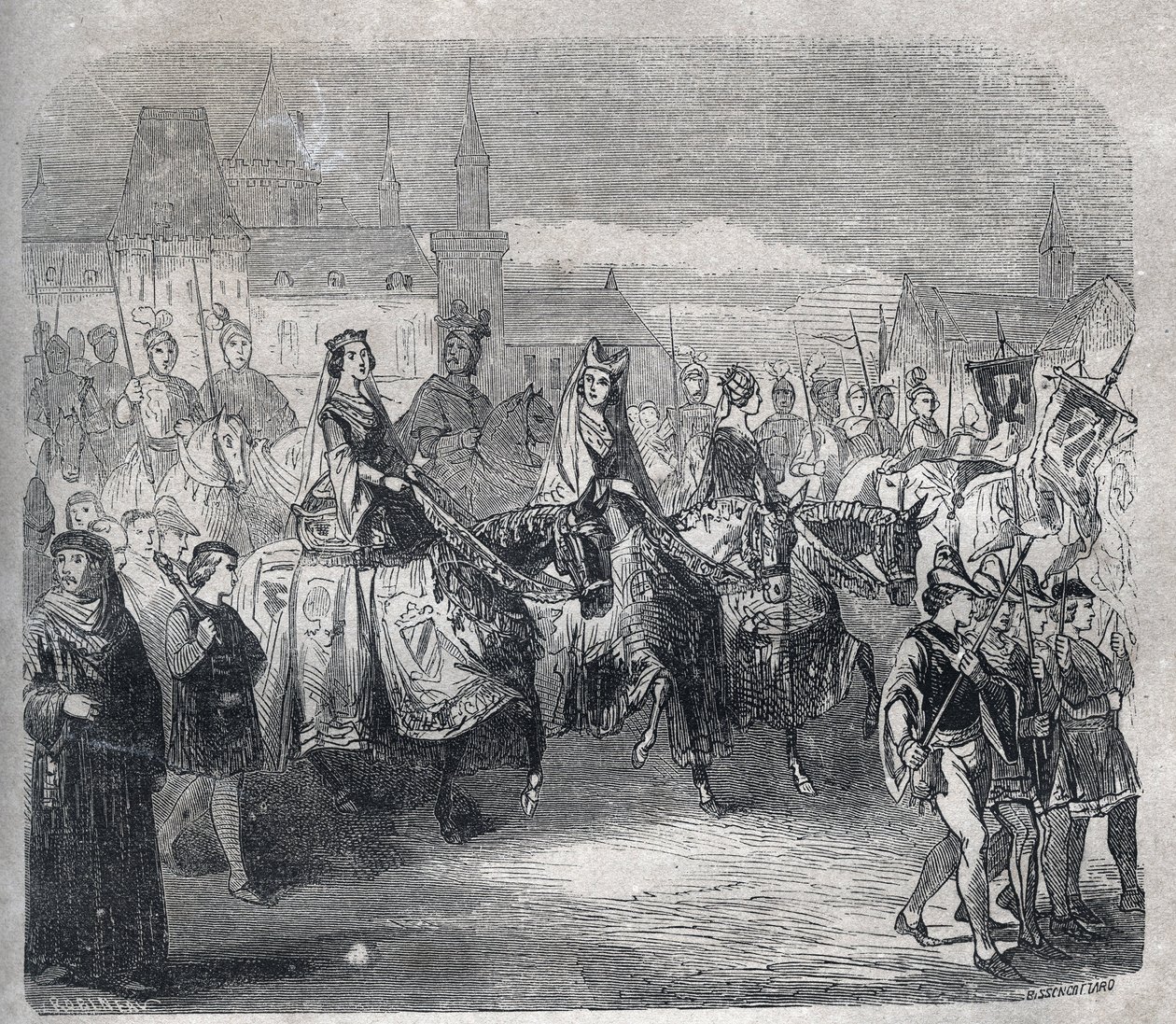 Ehen von König Ludwig X. dem Hutin (1289-1316) und seinen Brüdern Philippe (später Philipp V. der Lange) von French School