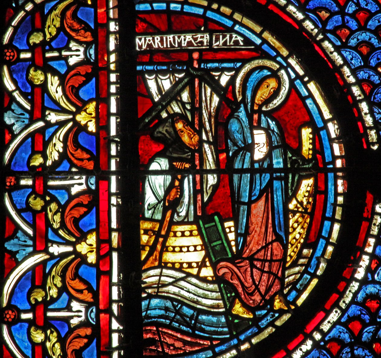Maria-Magdalena-Fenster: Maria landet in der Provence von French School