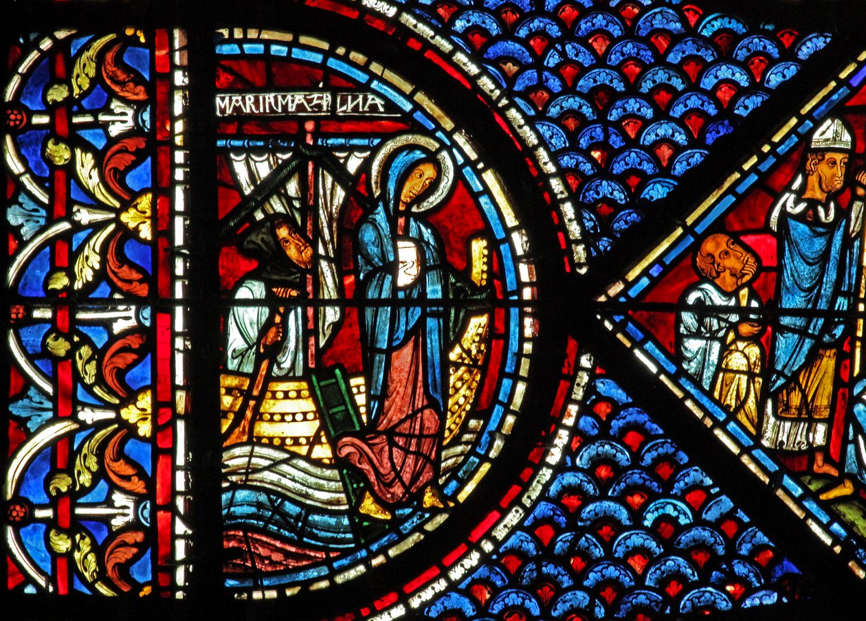 Maria-Magdalena-Fenster: Maria landet in der Provence von French School