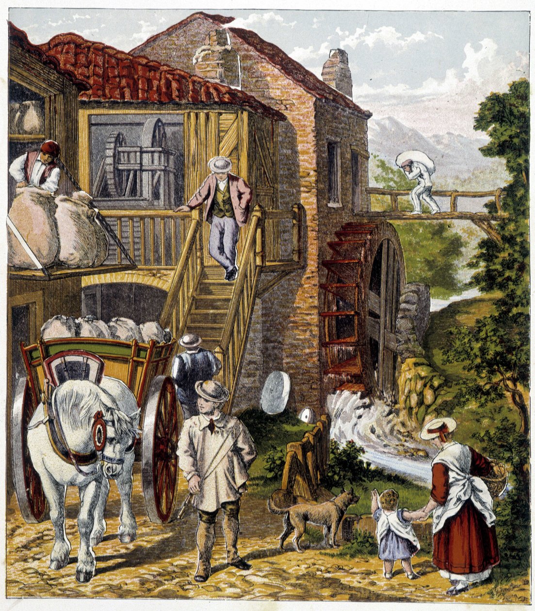 Meunier - in „Magazine des petits enfants: les Métiers“, ed. Hachette, um 1900 von French School