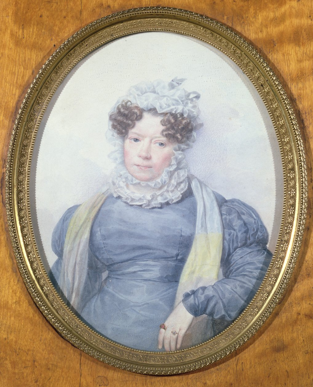 Miniaturporträt von Madame Swetchine (1782-1857) von French School