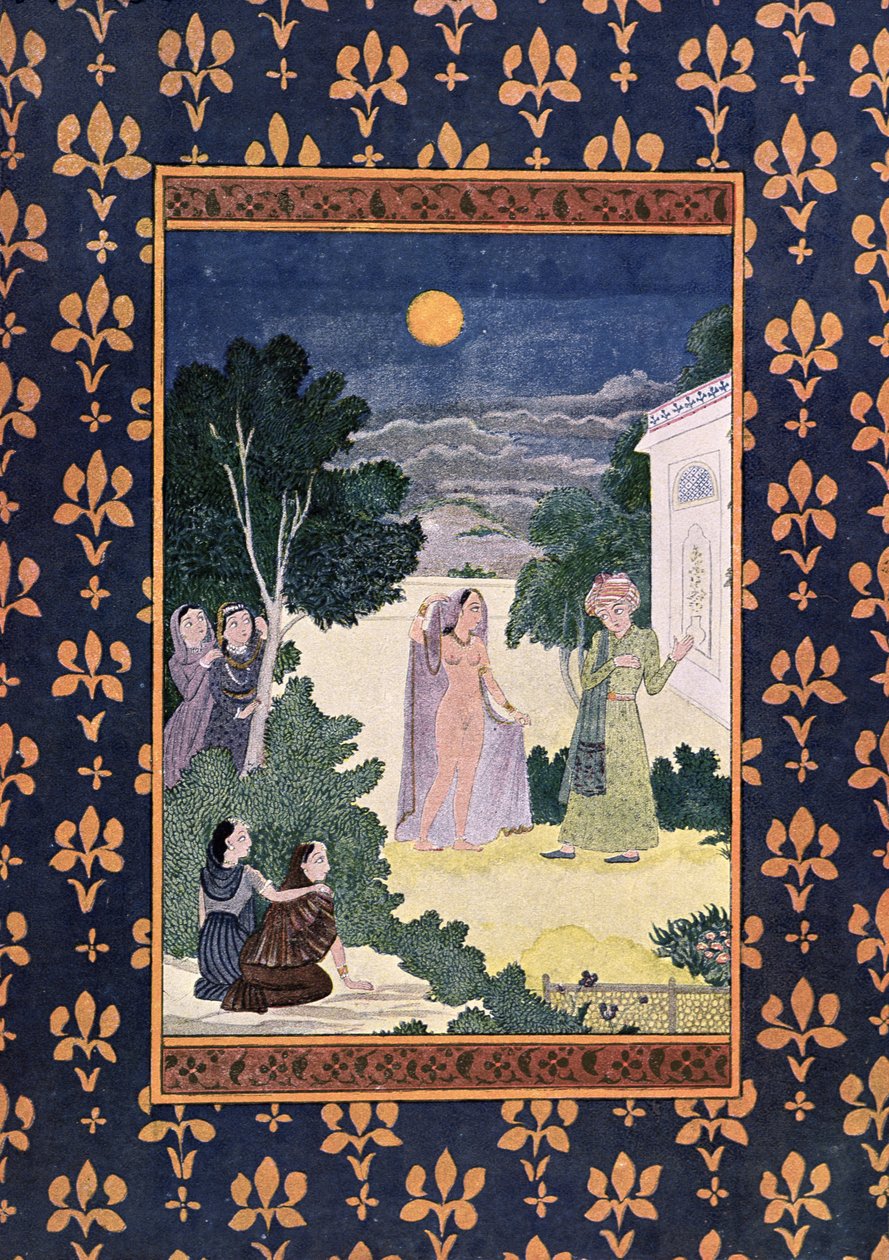 Mond der Schönheit, Illustration aus Tausendundeine Nacht, 1895 (Farbstich) von French School