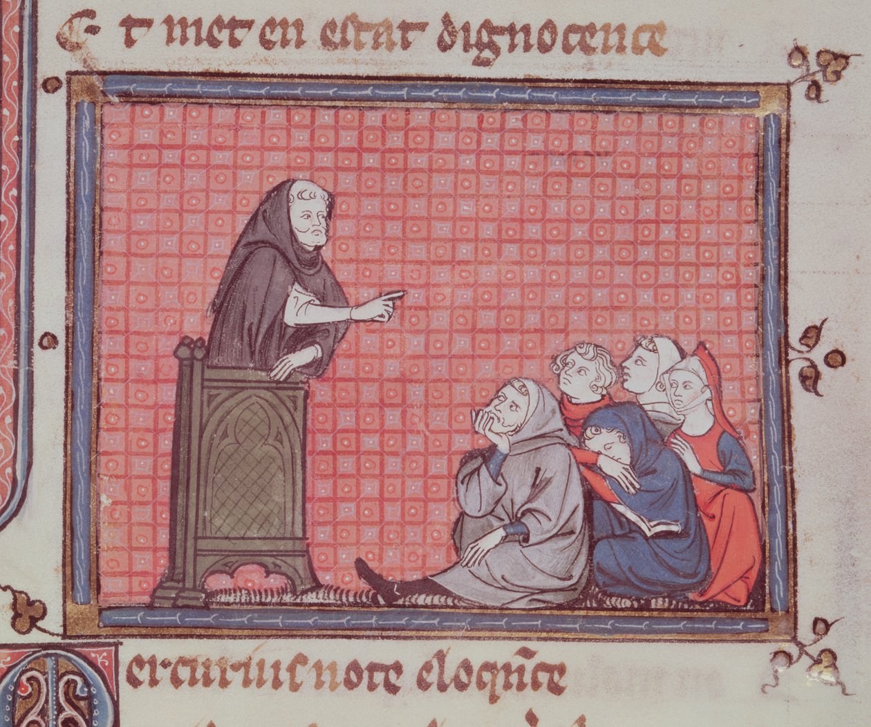 Ms 1044 fol.67 Die Predigt, aus Ovide Moralise geschrieben von Chretien Legouais von French School
