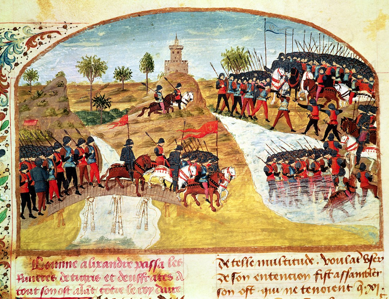 Wie Alexander der Große den Tigris und den Euphrat überquerte, aus Vie d