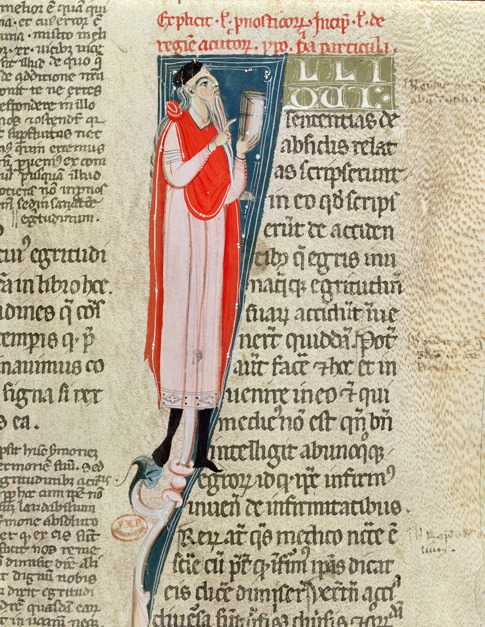 Ein Arzt lehrt, aus Aphorismen von Hippokrates mit einem Kommentar von Claudius Galenus von French School