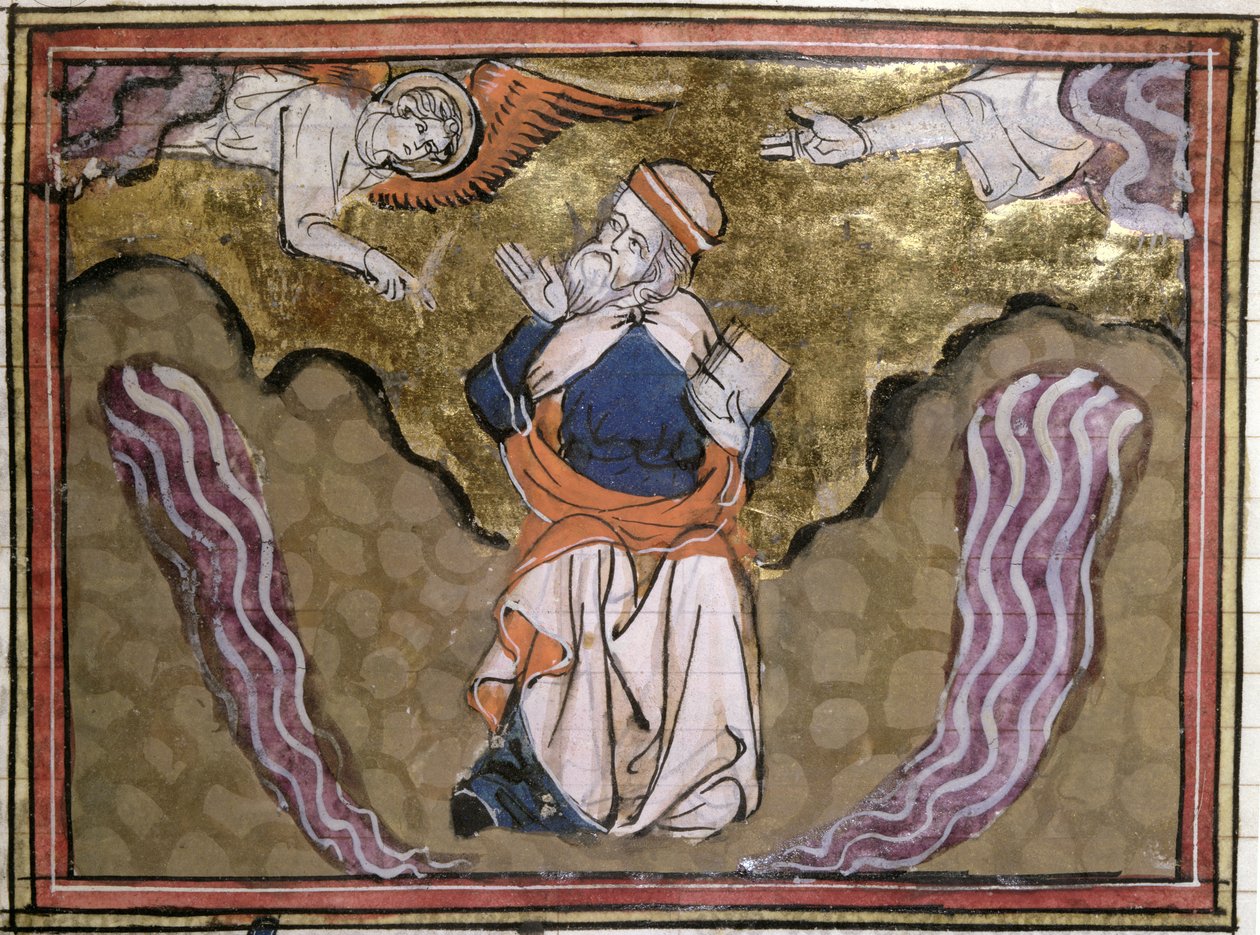 Ms 21 Der Prophet Ezechiel, Miniatur aus einer Bible Historiale von French School