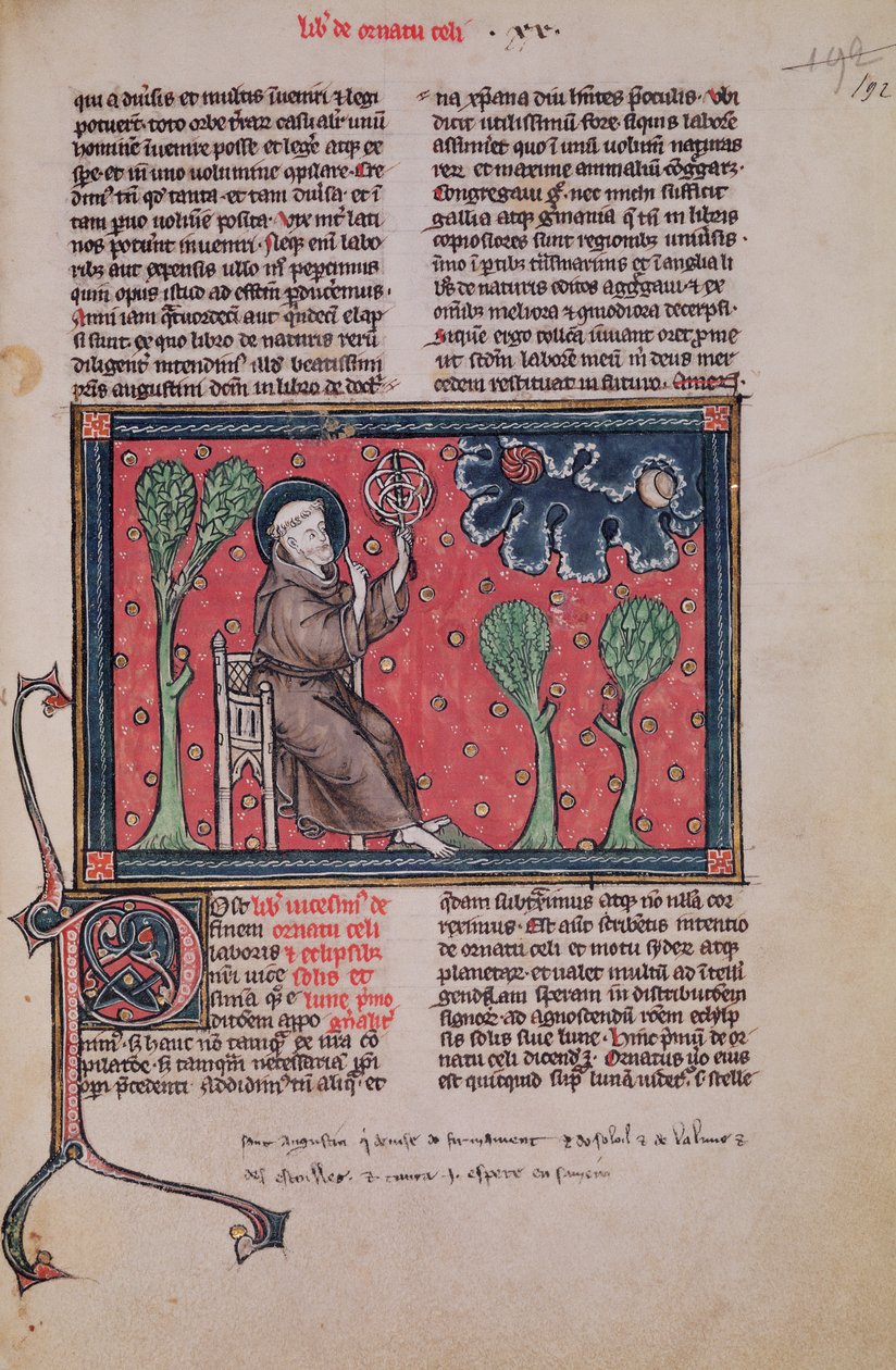 Ms 320 Fol.192 Der Himmel, aus De Natura rerum von Thomas von Cantimpré (1201-72) von French School