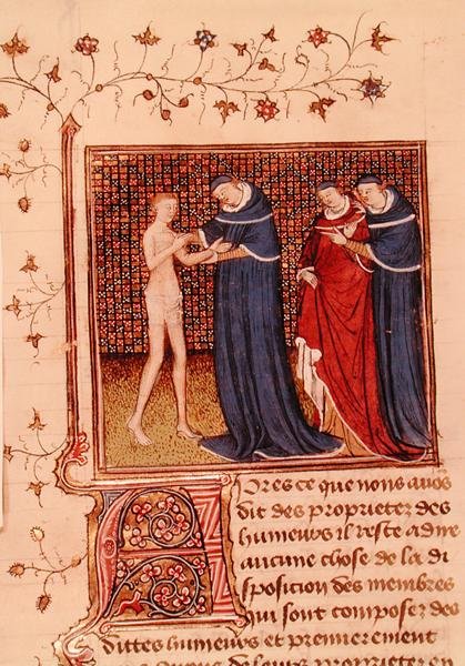 Ms Fr 22531 Fol.58v. Untersuchung eines Patienten, aus 