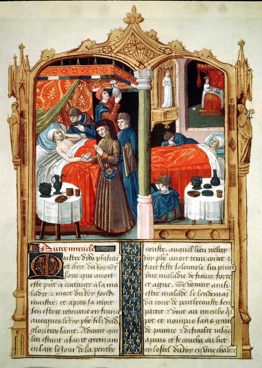 Wunder am Grab von St. Louis, aus Le Livre des Faiz de Monseigneur Saint Louis von French School