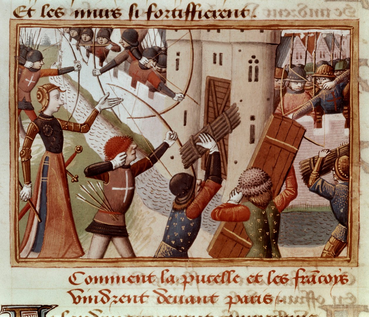 Ms Fr 5054 f.66v Die Belagerung von Paris, Oktober 1428, 
