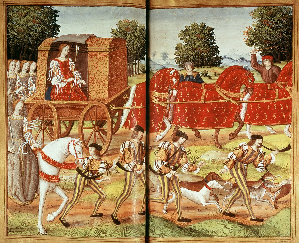 Eine Jagd, Illustration aus Ovids Episteln von French School