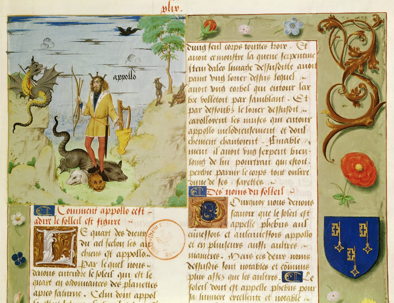 Apollo tötet Python, aus Livre des Eschecs d