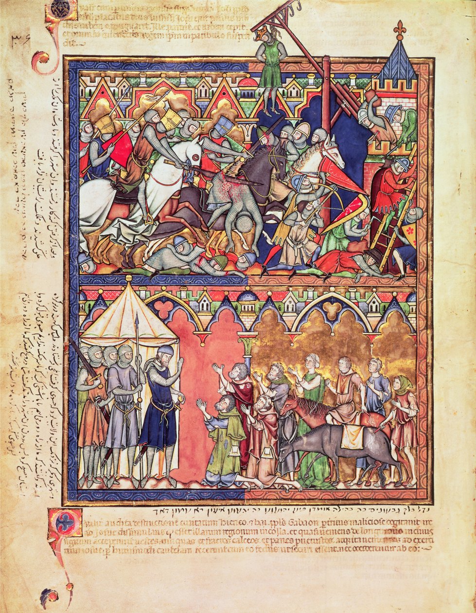 Josua, aus der Morgan Picture Bible, ca. 1244-54 von French School
