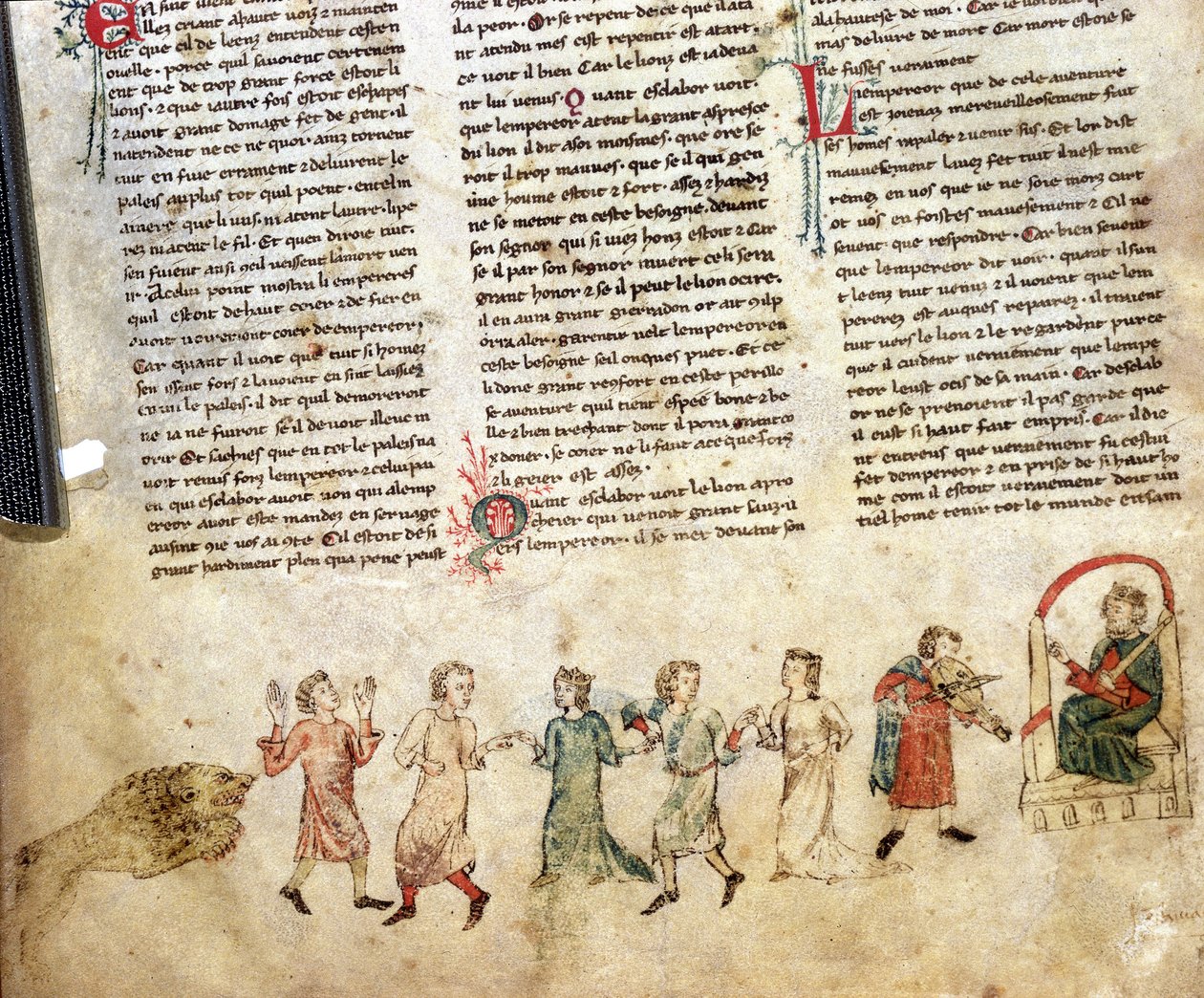 Musik und Tanz am Hofe von König Artus (in seiner Anwesenheit). von French School