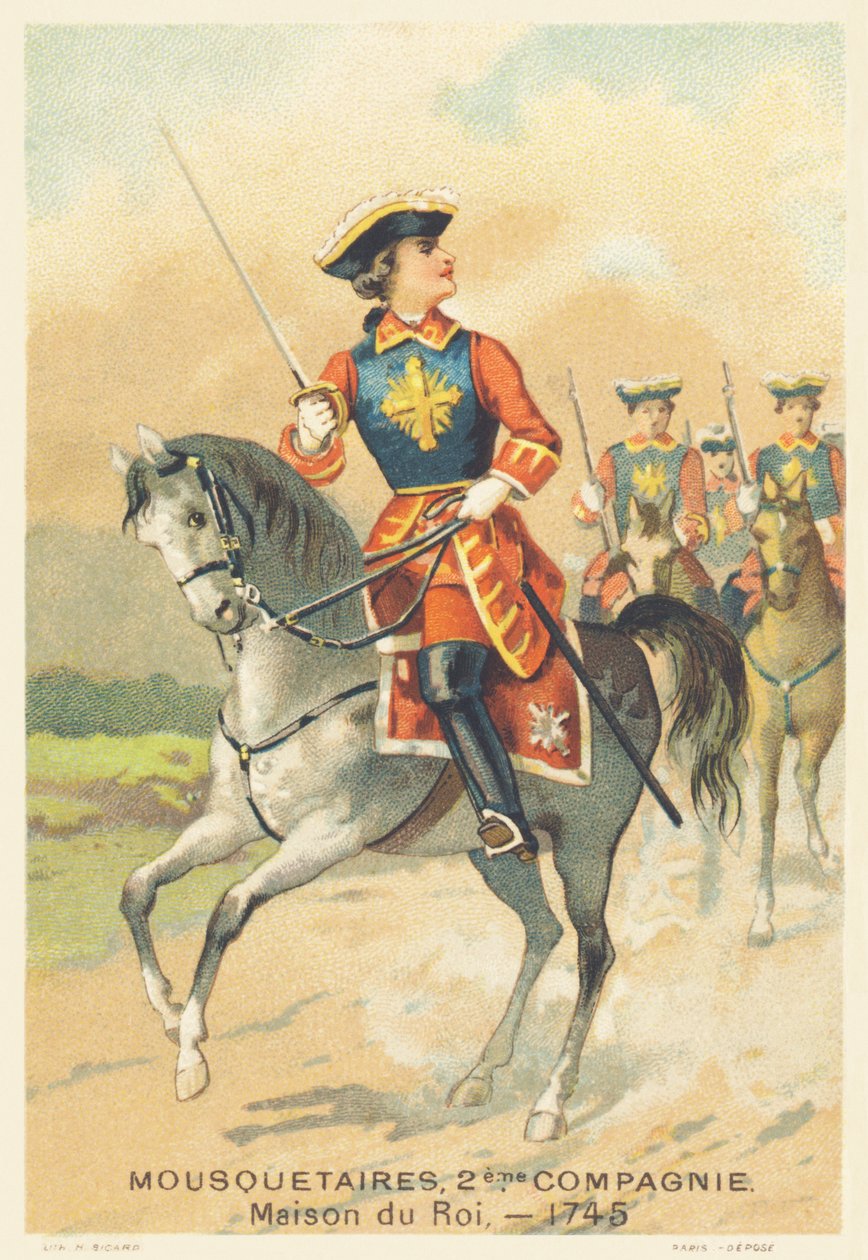 Musketiere, 2. Kompanie, Königshaus im Jahr 1745 von French School