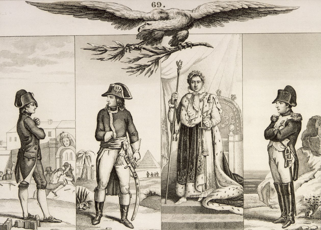 Napoleon Bonaparte (1769-1821) in vier Lebensphasen, aus 