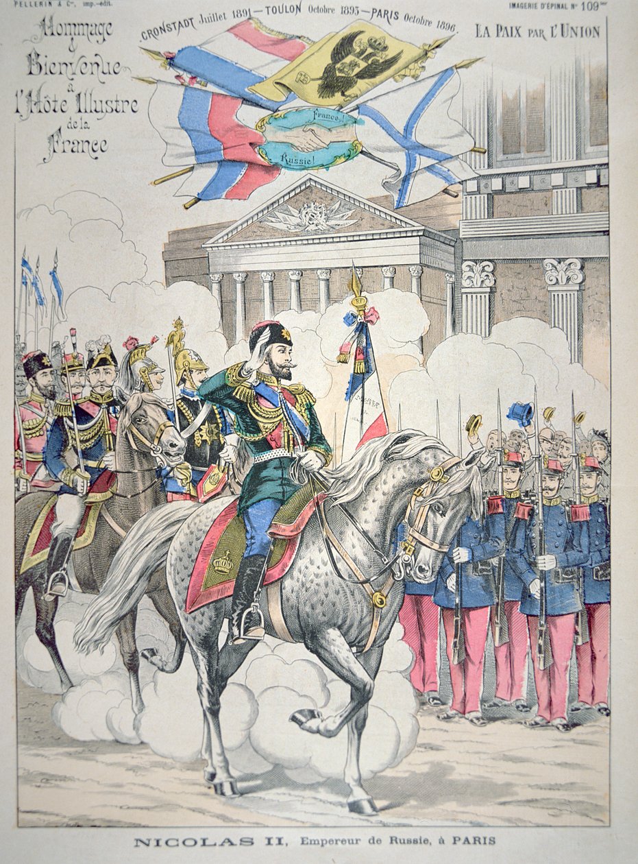 Nikolaus II. besucht Paris im Oktober 1896 von French School