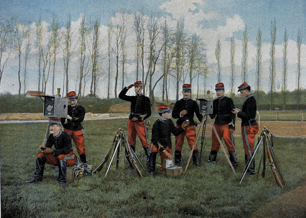 Optische Telegrafensitzung - in „Militäralbum“ - Inlandsdienst: Kavallerie von French School
