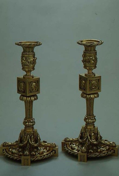 Paar Kerzenhalter von Boucheron, 1783 von French School