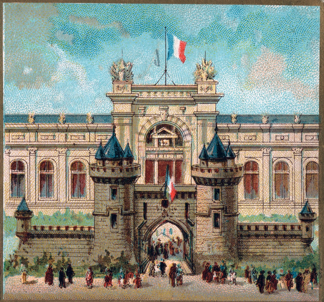 Paris. Weltausstellung 1889: Der Palast des Kriegsministeriums von French School