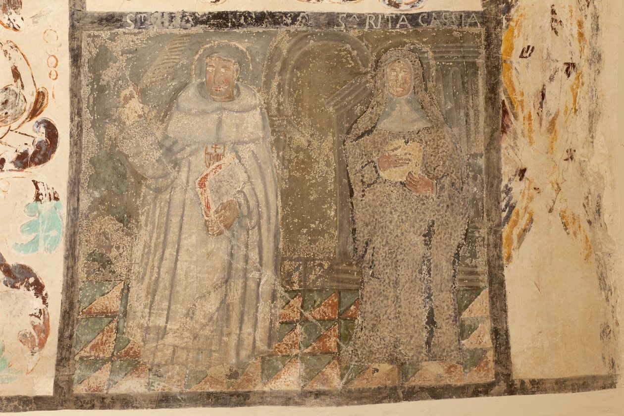 Pfarrkirche (Església de la Mare de Déu de Solers). Innenraum. Die Schiffe. Wandmalereien (Detail). 16. Jahrhundert (?) von French School
