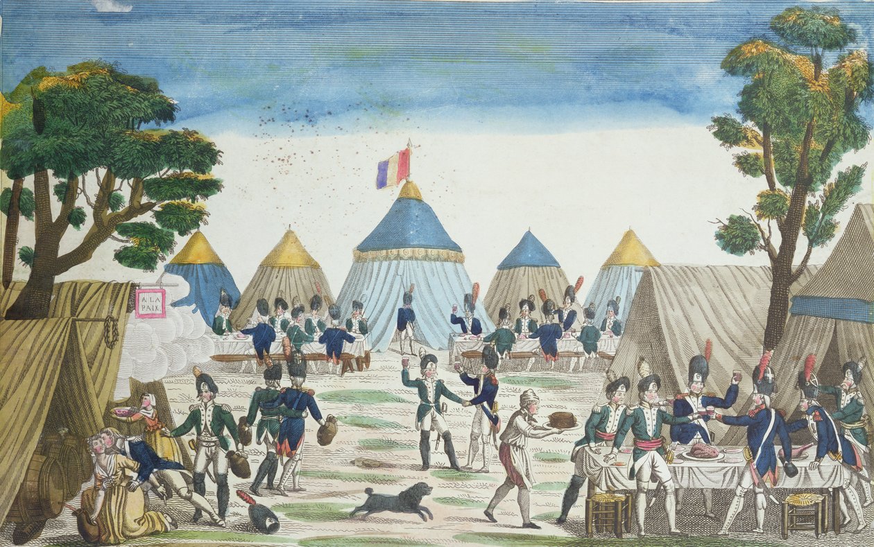 Fest für die russischen Grenadiere von den Grenadieren der Grande Armée, 30. Juni 1807 von French School