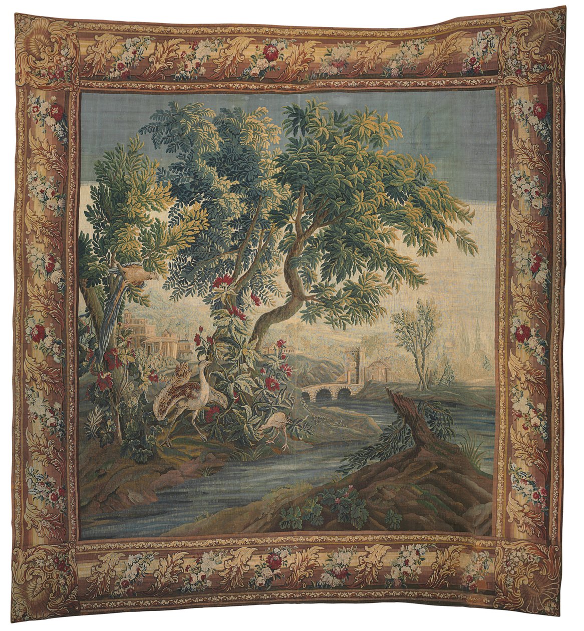 Pastorale Tapisserie, Beauvais, Mitte des 18. Jahrhunderts von French School