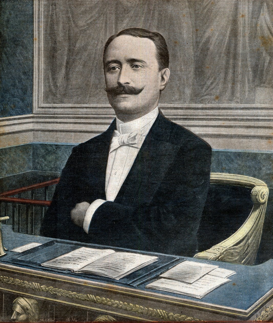 Paul Deschanel (1855-1922), neuer Präsident der Abgeordnetenkammer - Titelseite der Zeitung „Le Petit Journal“, 26. Juni von French School