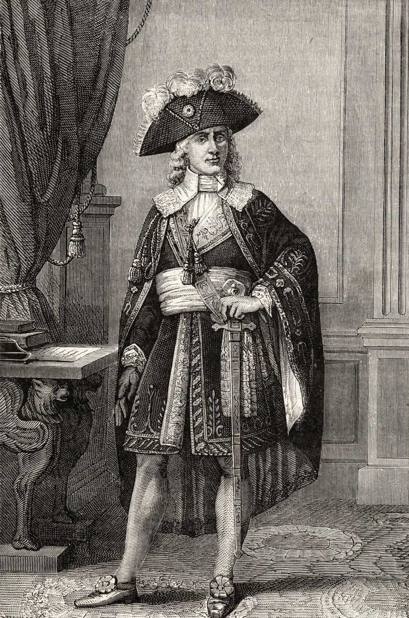 Paul Francois Jean Nicolas Comte de Barras (1755-1829), aus "Histoire de la Revolution Francaise" von Louis Blanc von French School