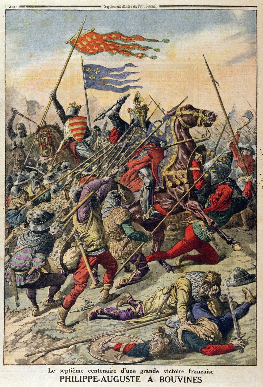 Philippe-Auguste bei Bouvines, Illustration aus Le Petit Journal, 27. Juli 1914 von French School