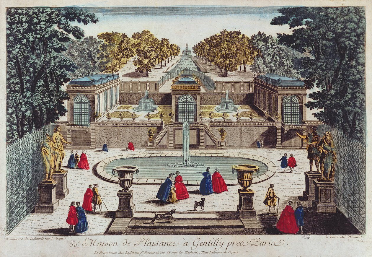 Vergnügungsgarten in Gentilly bei Paris von French School