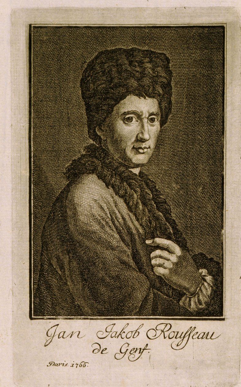 Porträt von Jean Jacques Rousseau (1712-1778) von French School
