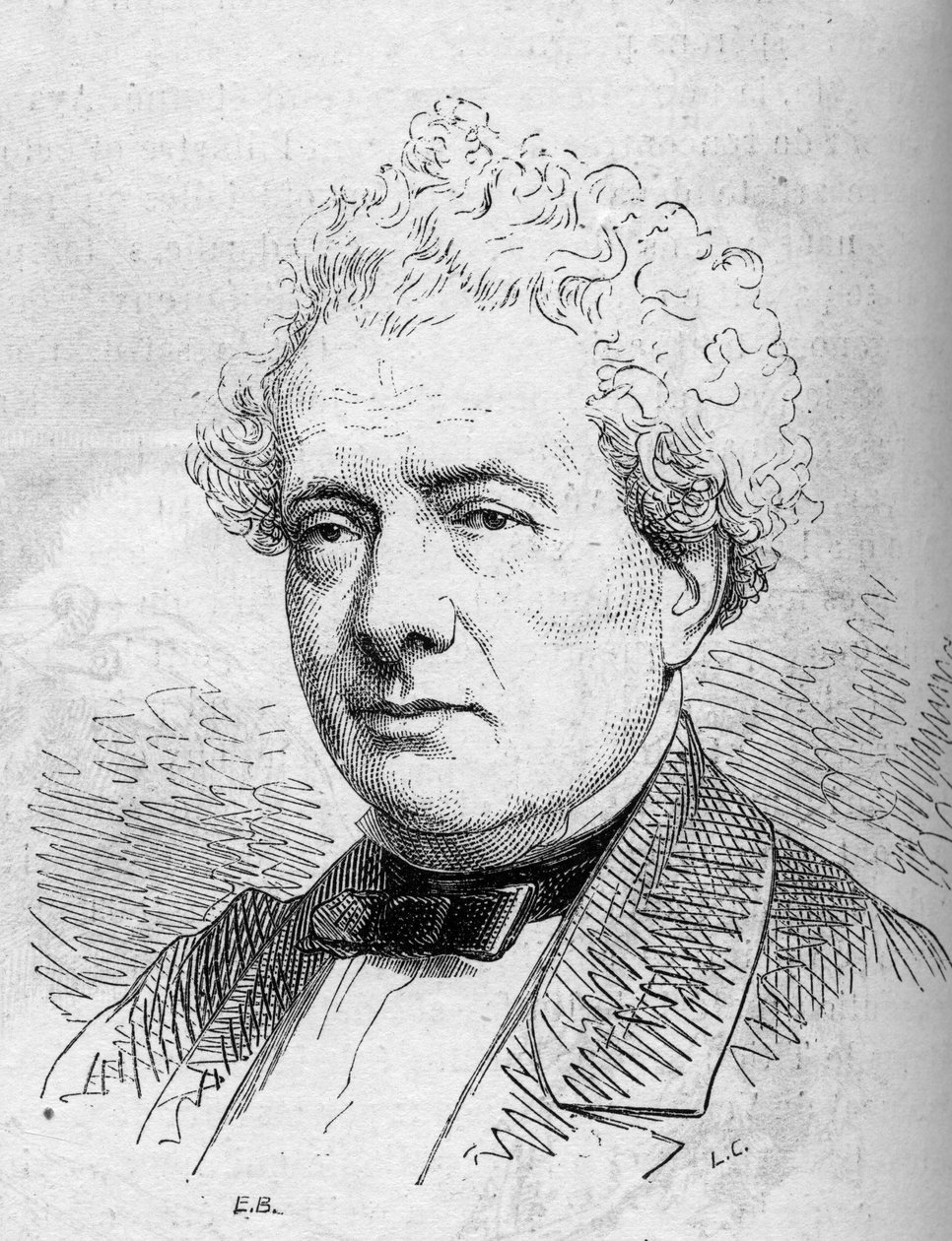 Porträt von Joseph Samson (1793-1871), französischer Schauspieler, Mitglied der Comédie Française. Gravur in „Le Monde Illustré“ Nr. 312 vom 4. April 1863 von French School