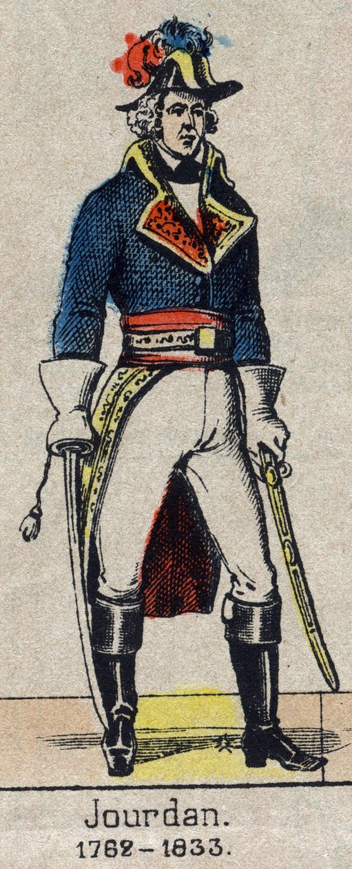 Ganzkörperporträt von Jean Baptiste, Comte Jourdan, Marschall von Frankreich (1762-1833) Bild von Epinal aus dem späten 19. Jahrhundert von French School