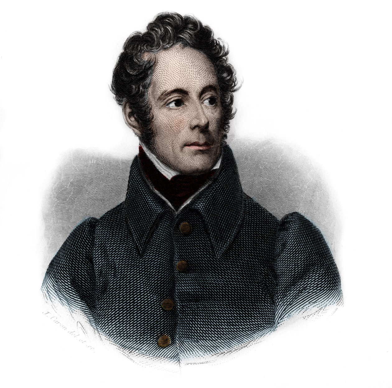 Porträt von Alphonse de Lamartine (1791-1869), französischer Schriftsteller, Dichter und Politiker. in 