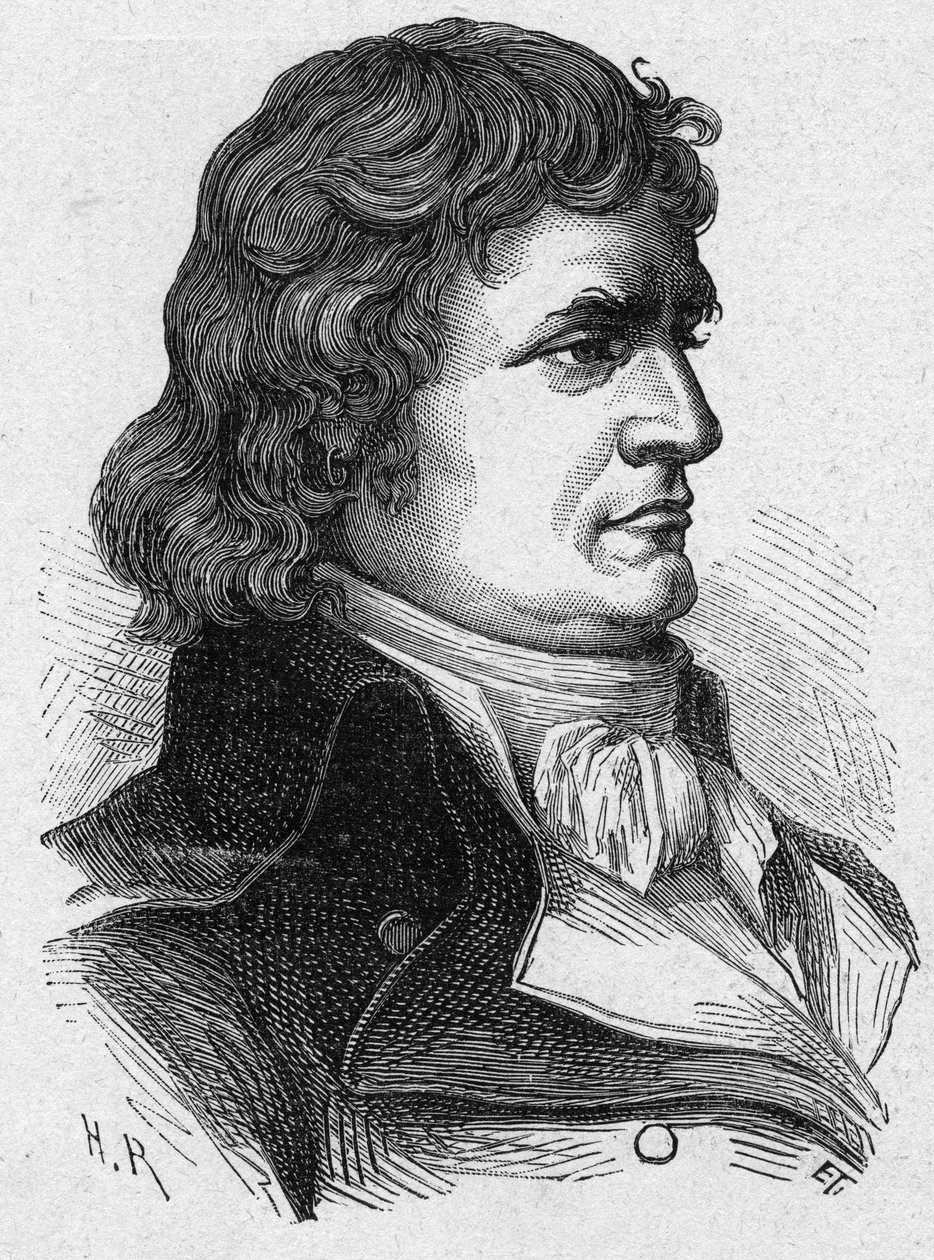 Porträt von André Jeanbon, bekannt als Jean Bon Saint-André oder Jeanbon Saint-André (1749-1813), französischer Revolutionär und Politiker. Gravur von 1889. Private Sammlung von French School