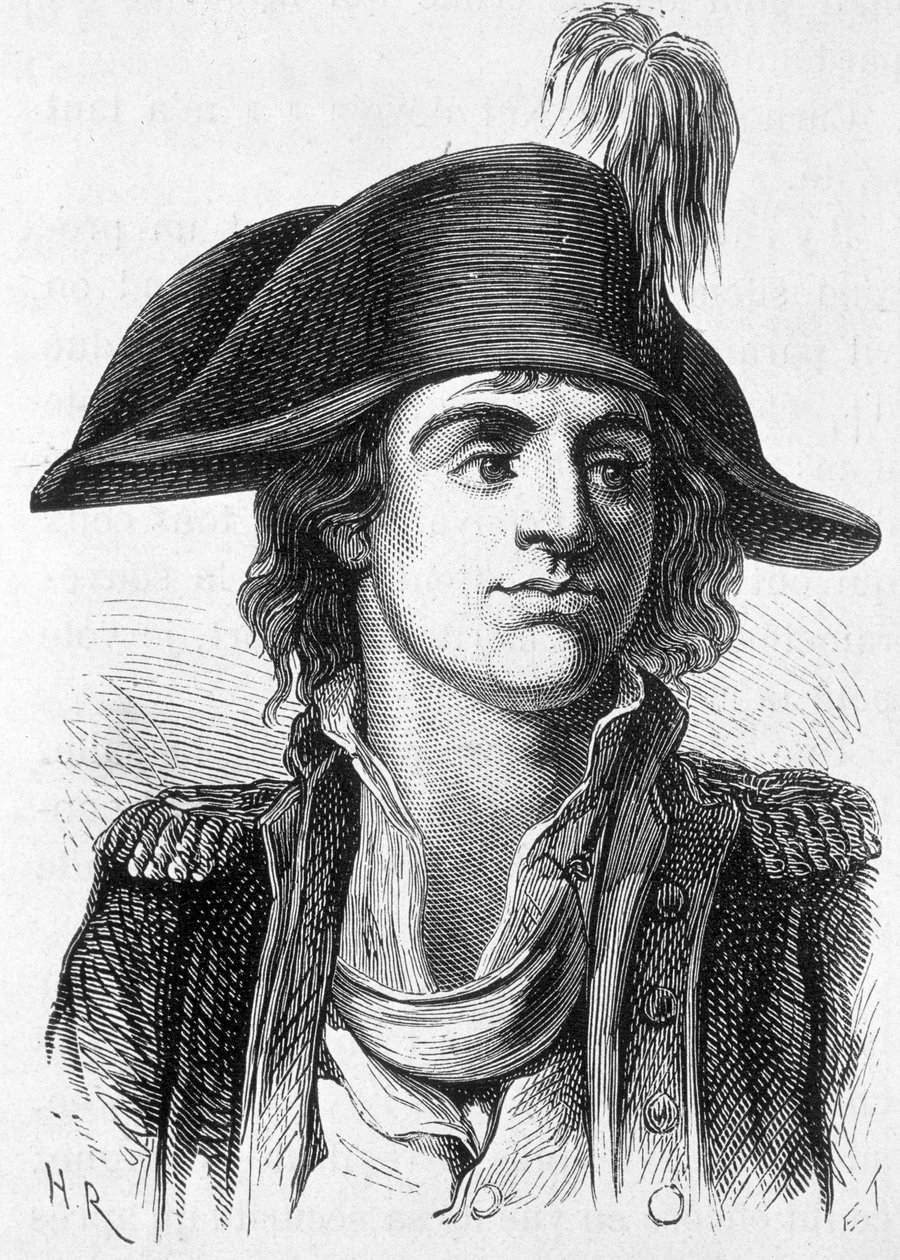 Porträt von Antoine Joseph Santerre (1752-1809), französischer Politiker - in „Die Geschichte Frankreichs“ von Henri Martin von French School