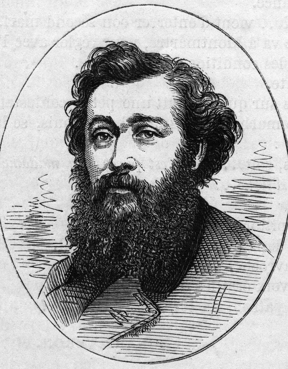 Porträt von Antoine Vollon (1833-1900), französischer Maler. Gravur in „Le Monde Illustré“ Nr. 890 vom 2. Mai 1874. von French School