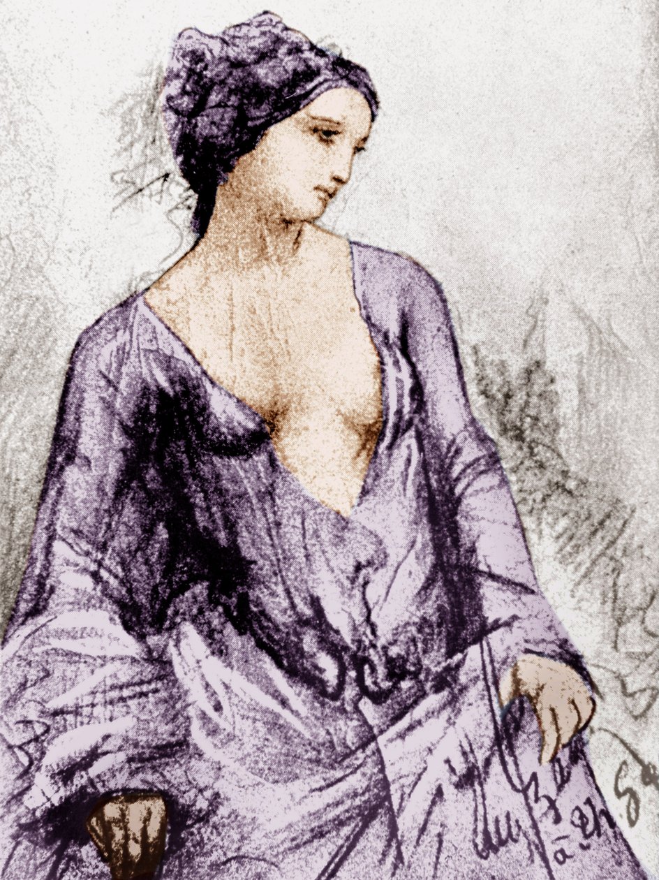 Porträt von Apollonie Sabatier, die 1852 Baudelaires Geliebte war von French School