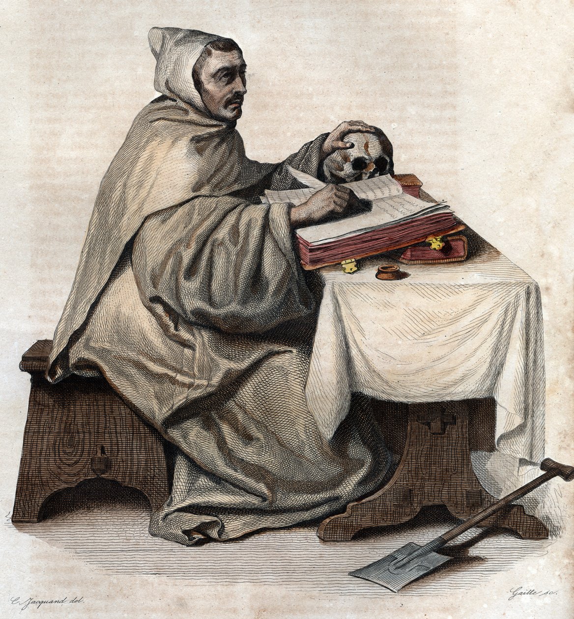 Porträt von Armand Jean le Bouthillier de Rance (1626-1700), französischer Abt und Gründer der Trappisten-Zisterzienser von French School