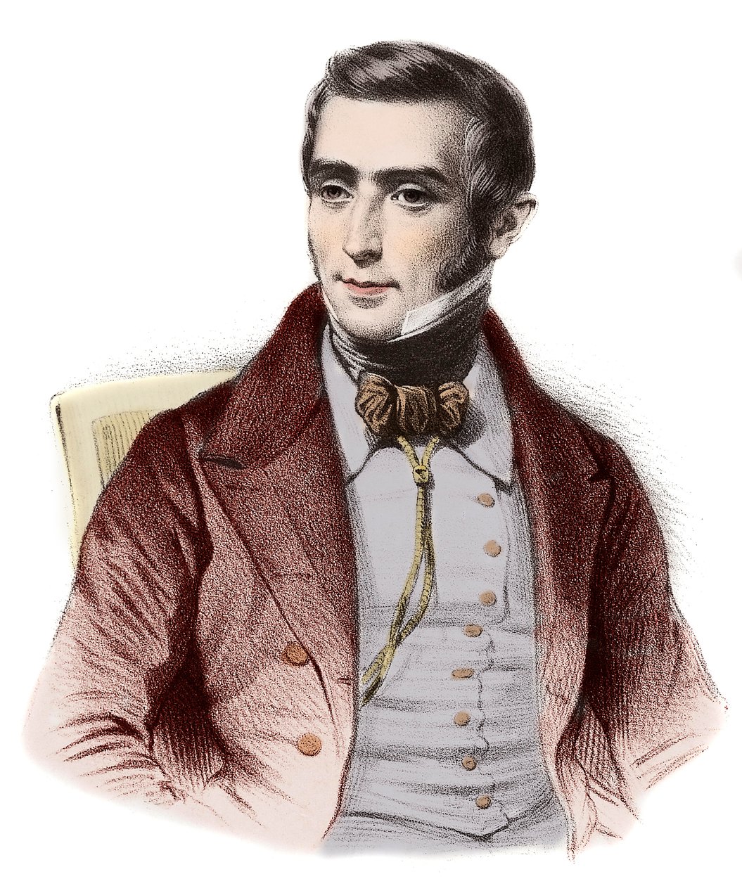 Porträt von Augustin Eugene Scribe (1791-1861), französischer Romanautor - Porträt von Eugene Scribe (1791-1861), französischer Autor von Sittenkomödien von French School