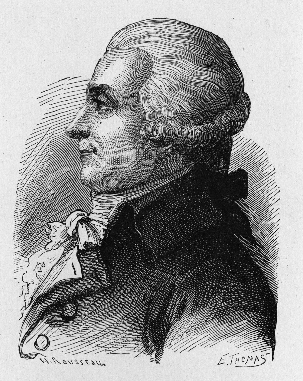 Porträt von Baron Louis-Bernard Guyton-Morveau (Louis Bernard Guyton de Morveau) (Guiton) (1737-1816), französischer Politiker, Chemiker und Revolutionär - in „Album der Wissenschaft; berühmte Gelehrte; Große Entdeckungen“ 1896 von French School