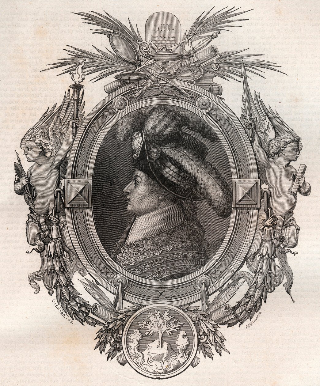 Porträt von Barthélemy François Marie (Marquis) (1747-1830) - Gravur in „Nouvelle Nationale Encyclopédie“ von Maurice La Charest - 1870 von French School