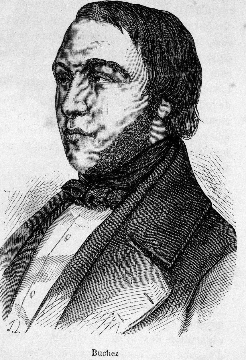 Porträt von Buchez, französischer Philosoph und Politiker (1796 - 1865) von French School