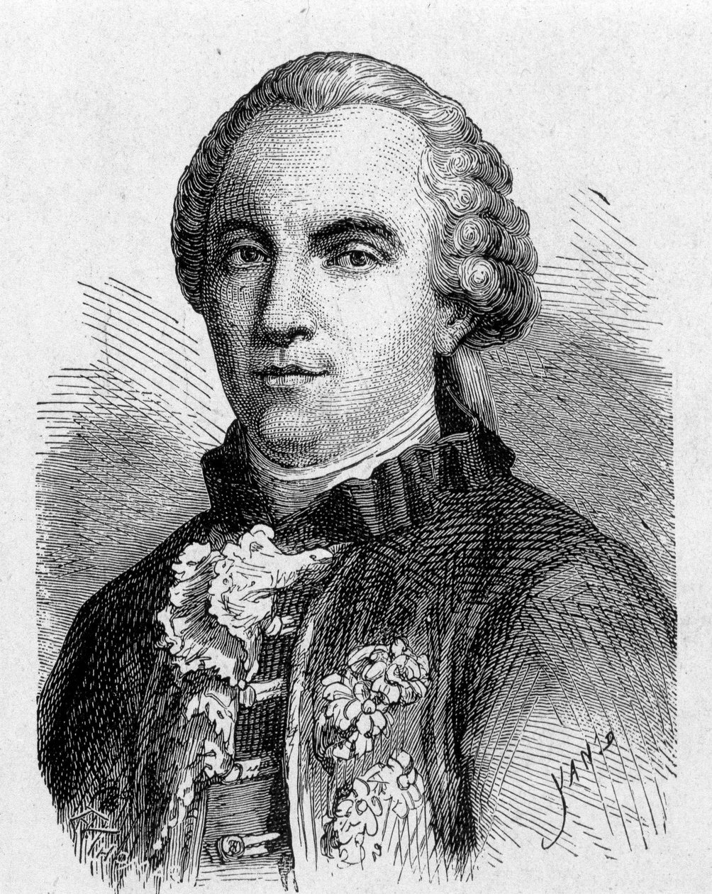 Porträt von Buffon (1707 - 1788) - in „Album der Wissenschaft; berühmte Gelehrte; Große Entdeckungen“ 1896 von French School