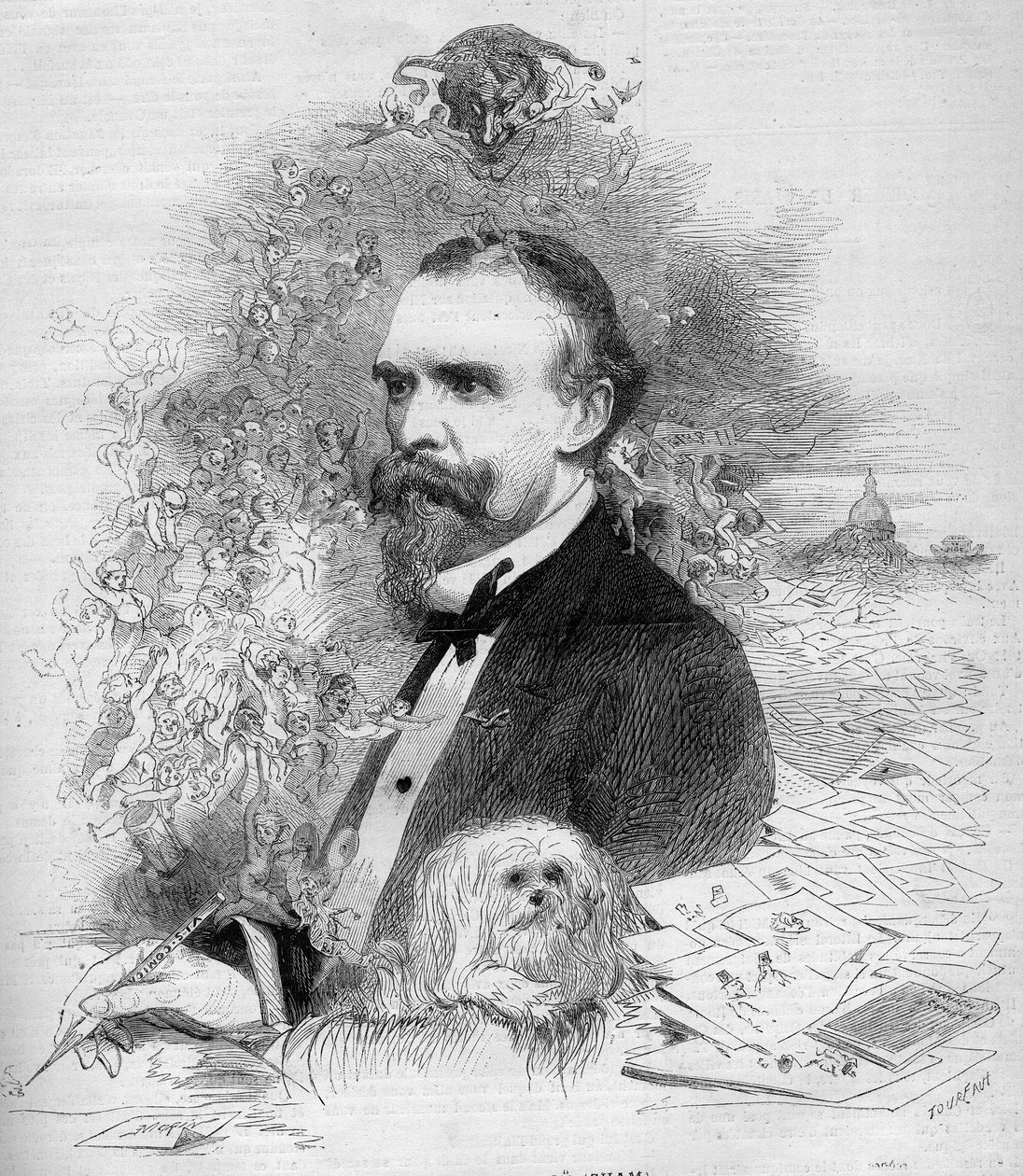 Porträt von Cham (Amedee Comte de Noe genannt) von French School